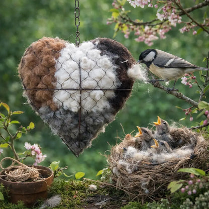 Herzförmiger, nistender Gartendekorhalter