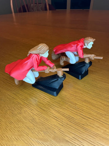 Flying Broomstick Dashboard Spin Ornament