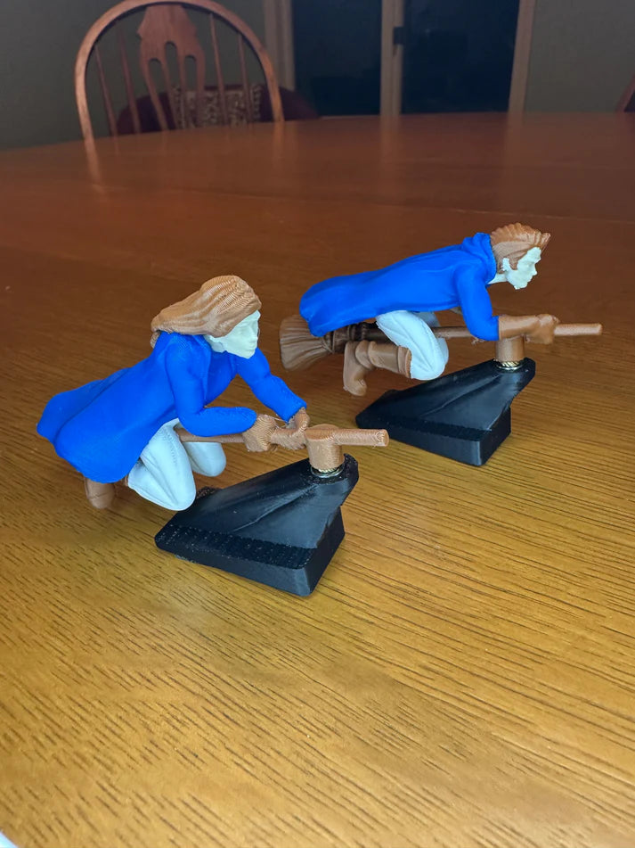 Flying Broomstick Dashboard Spin Ornament