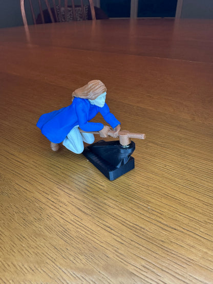 Flying Broomstick Dashboard Spin Ornament