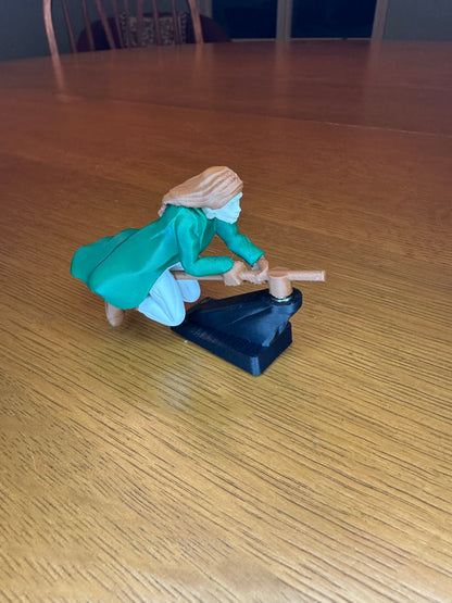 Flying Broomstick Dashboard Spin Ornament