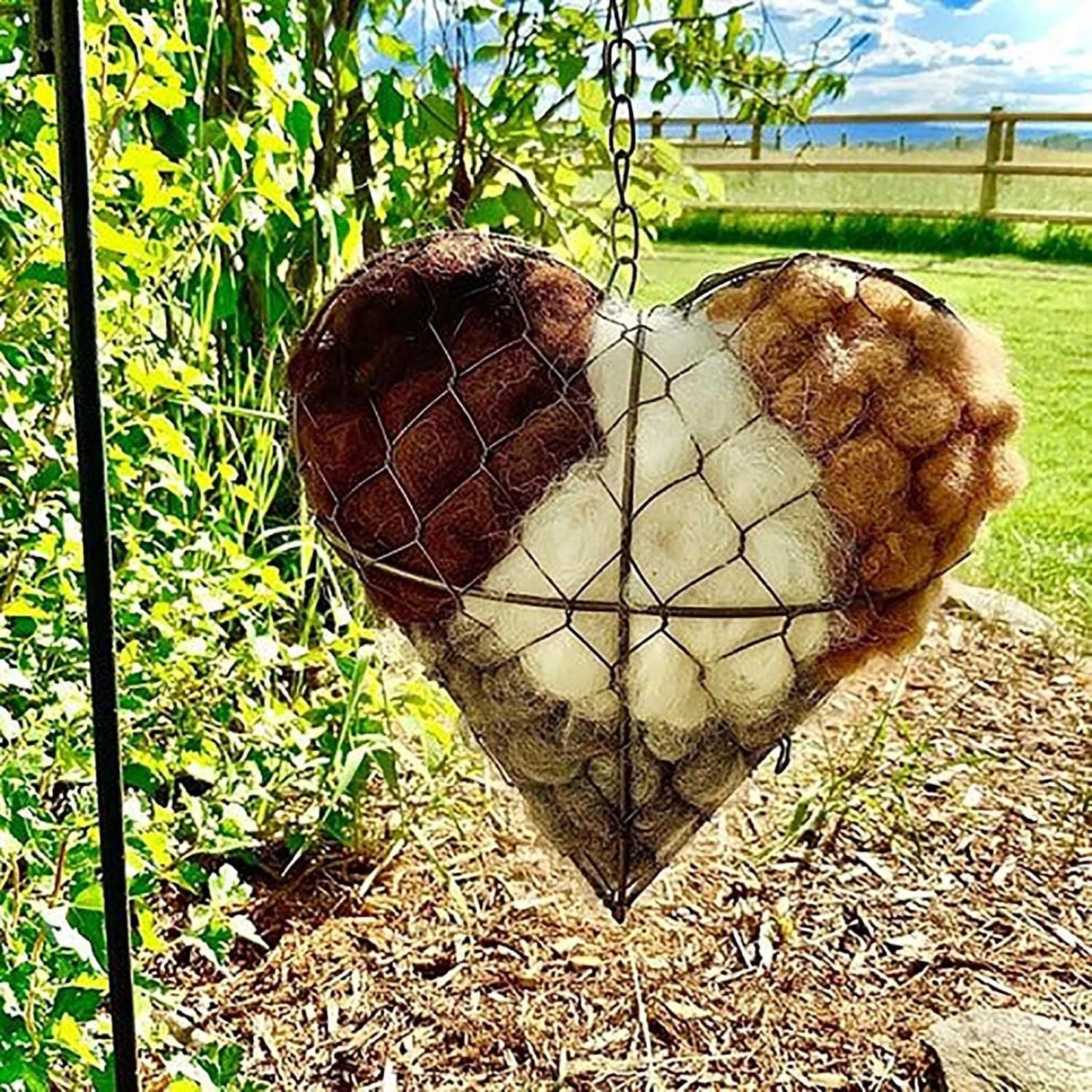 Herzförmiger, nistender Gartendekorhalter