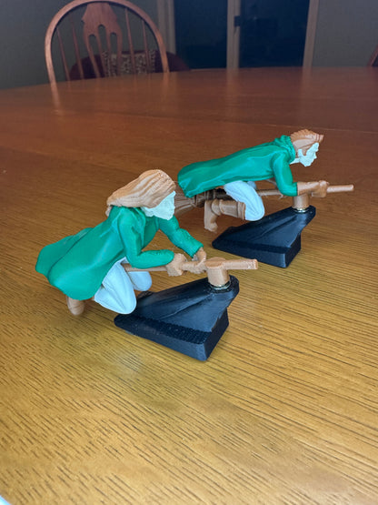 Flying Broomstick Dashboard Spin Ornament