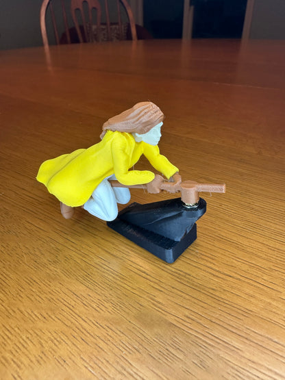 Flying Broomstick Dashboard Spin Ornament